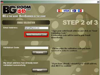 email validations screen